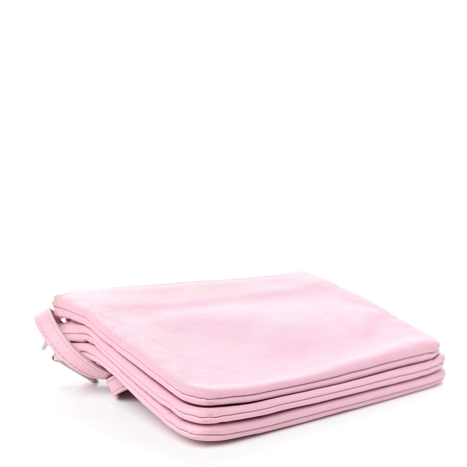 Celine Lambskin Small Trio Crossbody Bag Pink 4 of 12