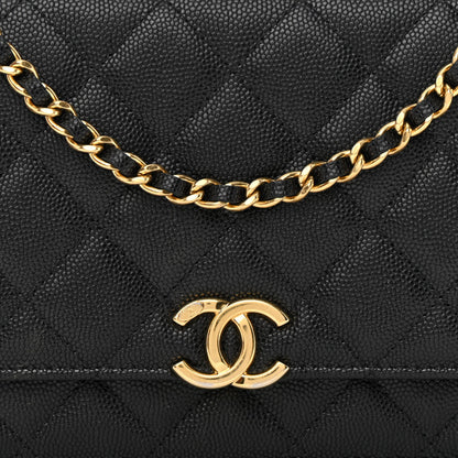Chanel Caviar Quilted Coco First Wallet On Chain WOC Black 9 of 13