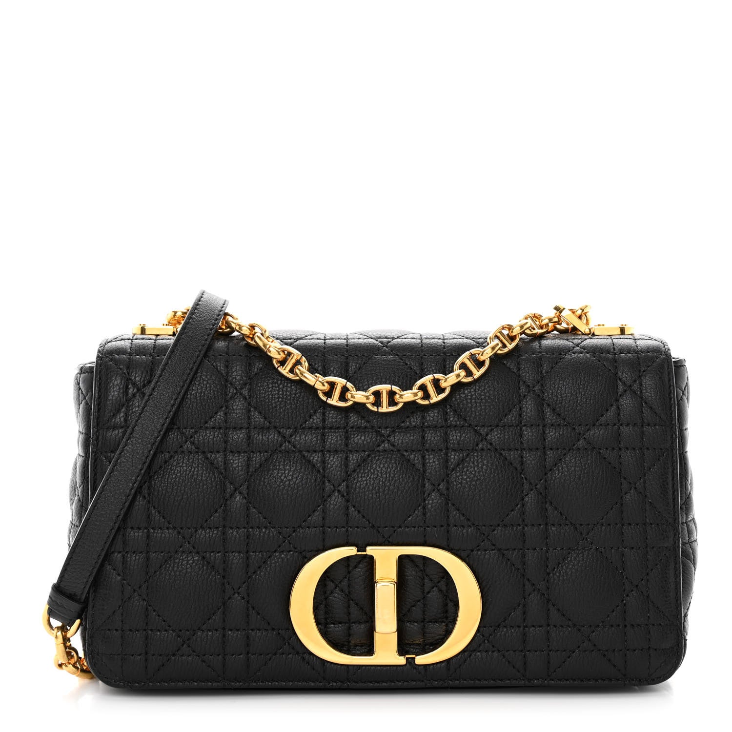 Christian Dior Calfskin Cannage Medium Caro Bag Black 1 of 10