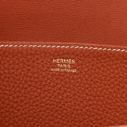 Hermes Taurillon Clemence Halzan 31 Cuivre 8 of 14
