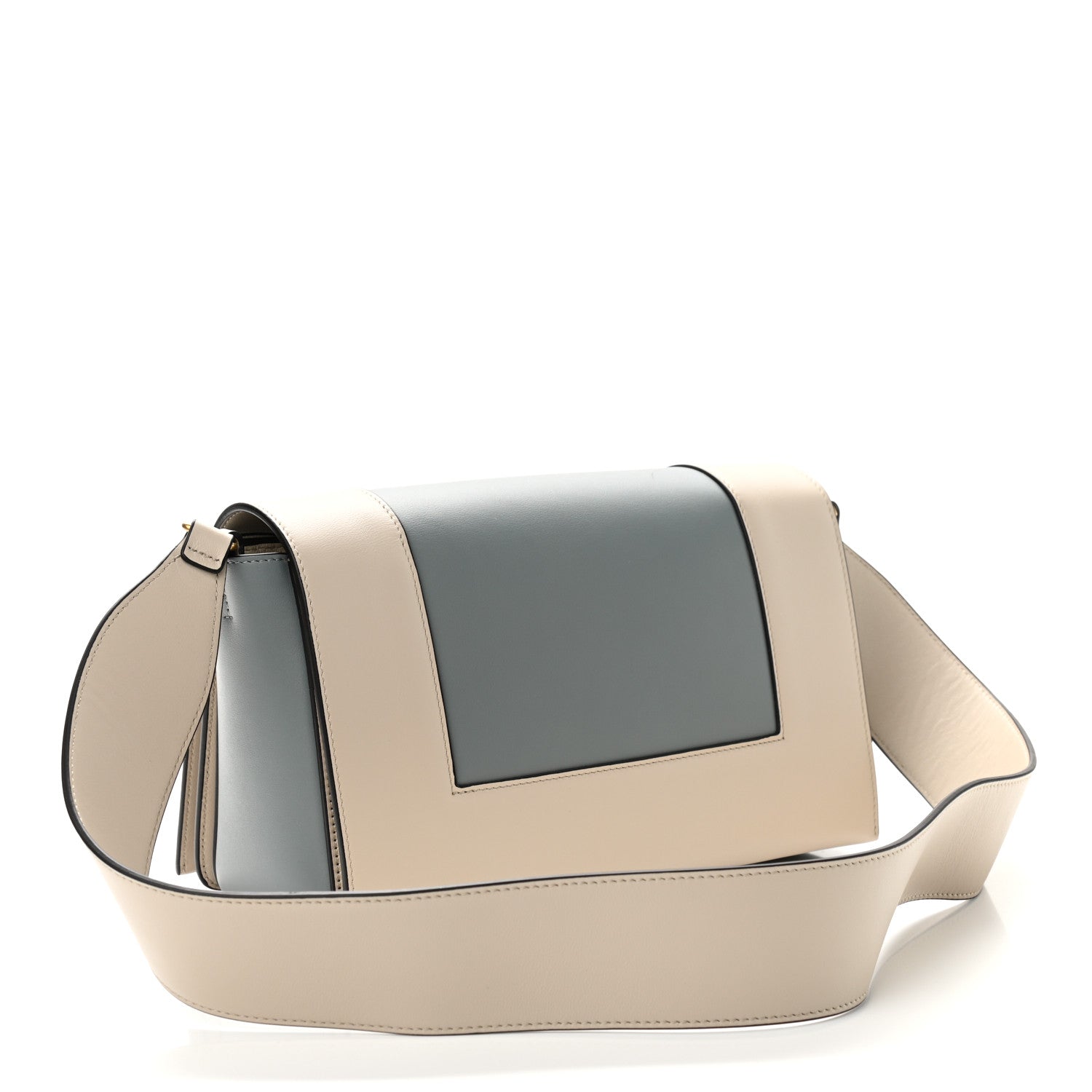 Celine Shiny Smooth Calfskin Medium Frame Shoulder Bag Grege Storm 3 of 9