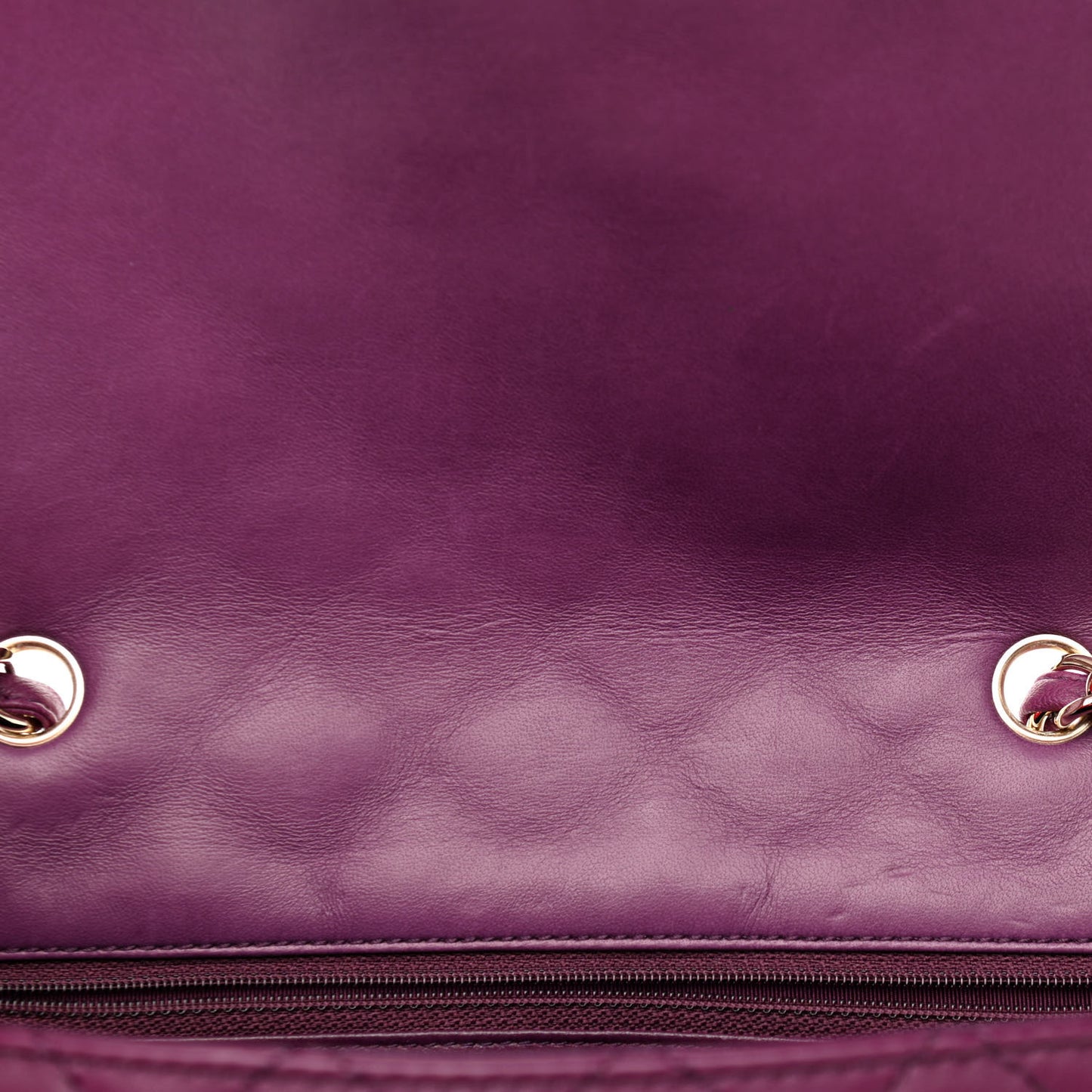 Lambskin Quilted Jumbo Single Flap Purple