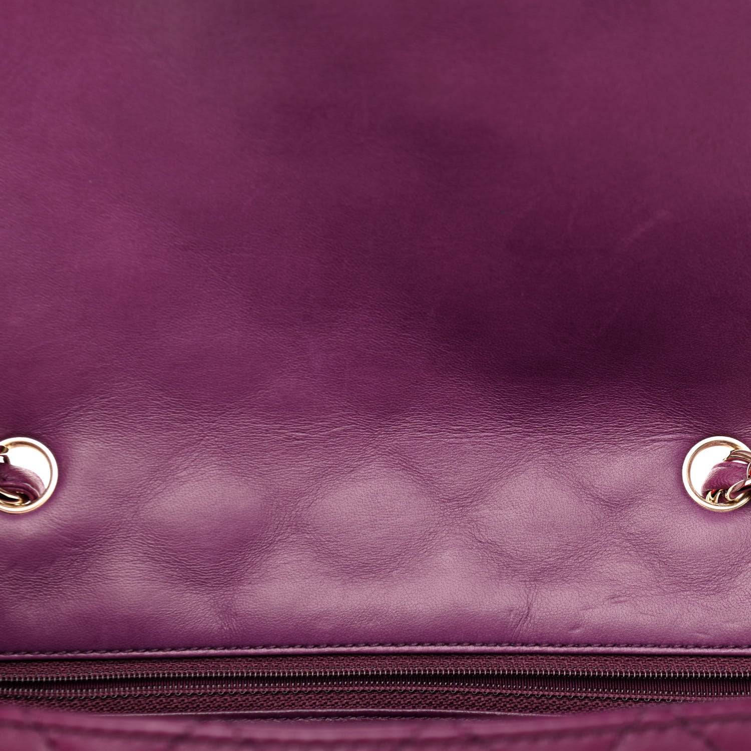 Chanel Lambskin Quilted Jumbo Single Flap Purple 12 of 12