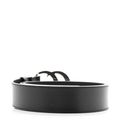 Gucci Plutone Calfskin Palladium Double G 40mm Belt 100 40 Black 2 of 6