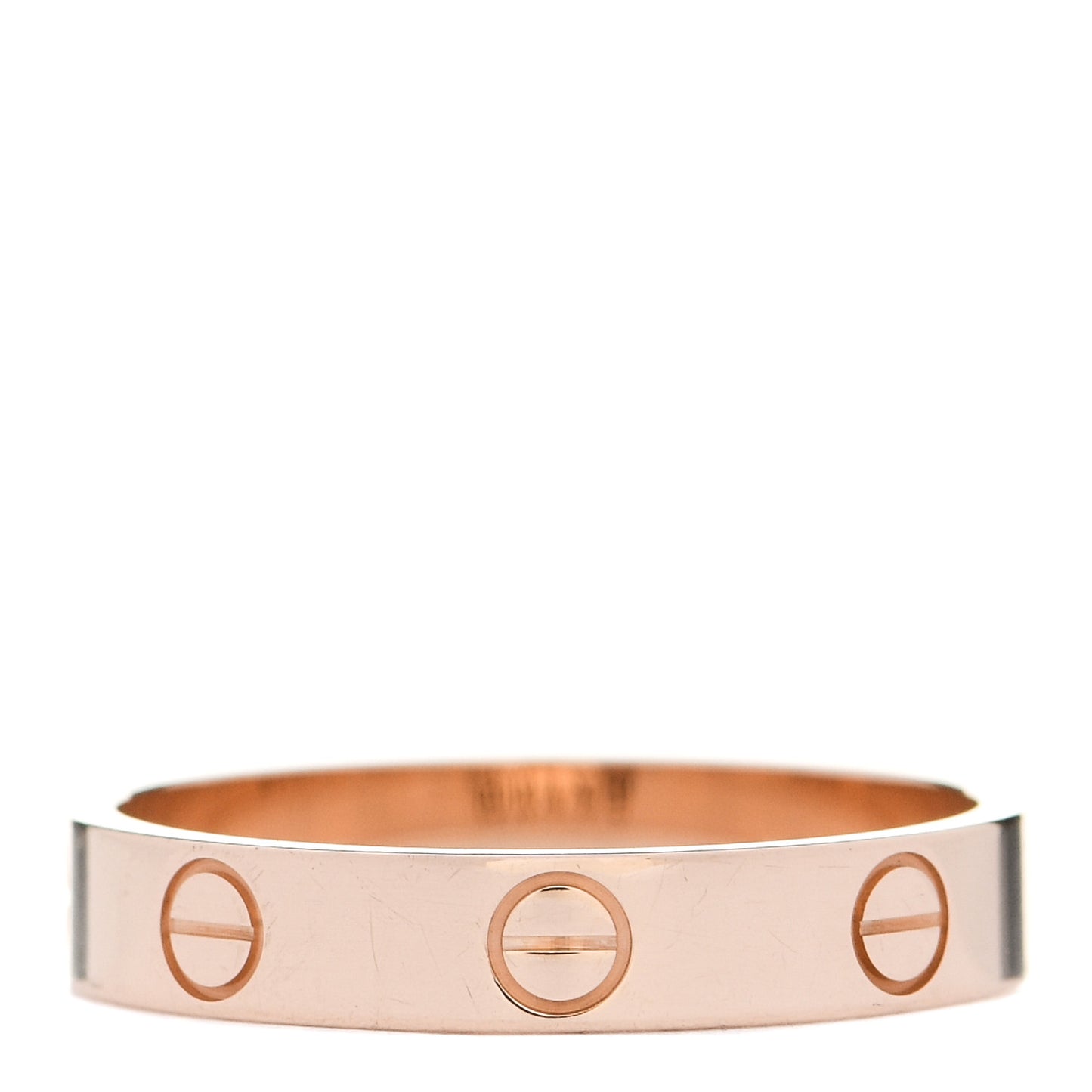 18K Pink Gold 3.5mm LOVE Wedding Band Ring 55 7.25