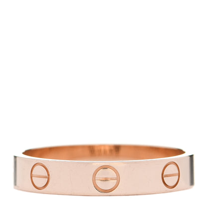 Cartier 18K Pink Gold 3.5mm LOVE Wedding Band Ring 55 7.25 3 of 4