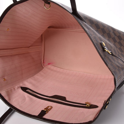 Louis Vuitton Damier Ebene Neo Neverfull MM Rose Ballerine 5 of 14