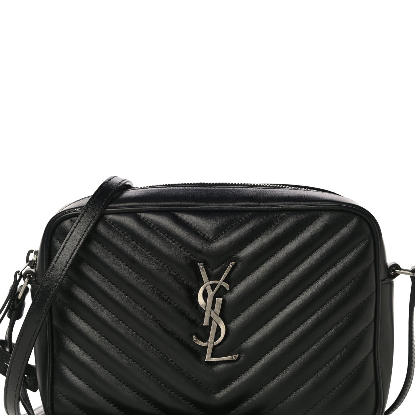Calfskin Matelasse Monogram Lou Camera Bag Black