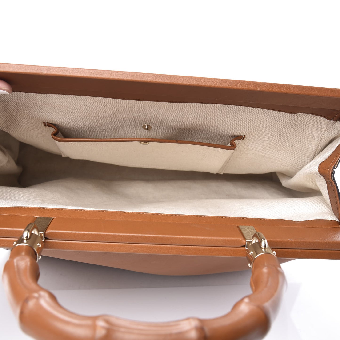 Calfskin Medium Bold Bamboo Top Handle Bag