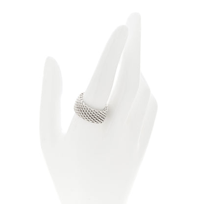 Tiffany Sterling Silver Somerset Mesh Ring 59 8.75 2 of 4