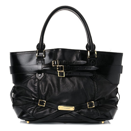 Burberry Lambskin Bridle Calfskin Medium Landscape Lynher Tote Black 1 of 18