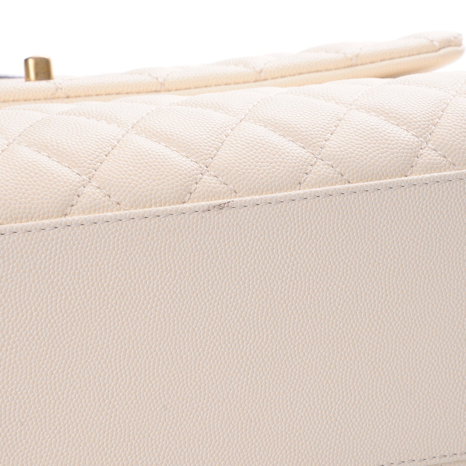 Chanel Caviar Lizard Quilted Medium Coco Handle Flap Ivory 9 of 10