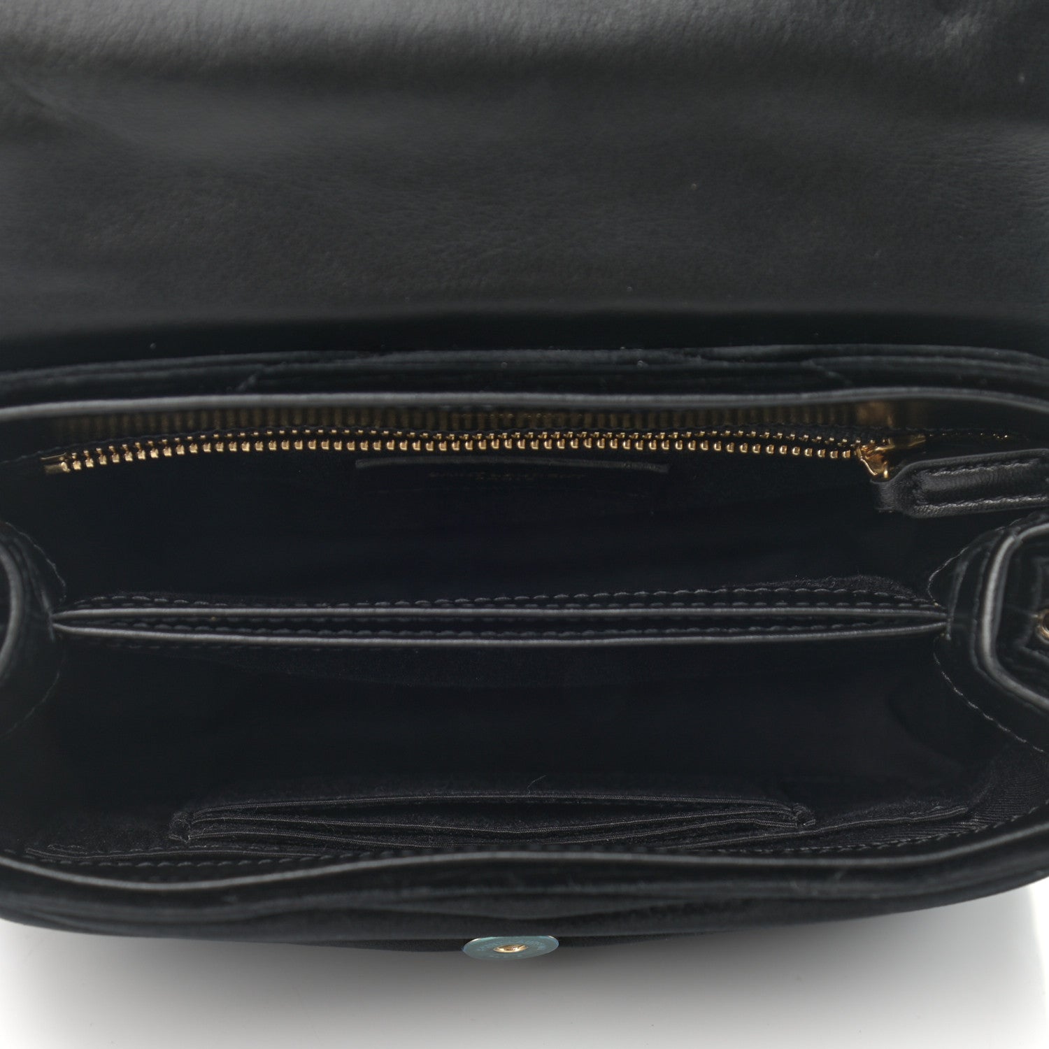 Saint Laurent Velvet Y Quilted Monogram Toy Loulou Chain Satchel French Black 5 of 11