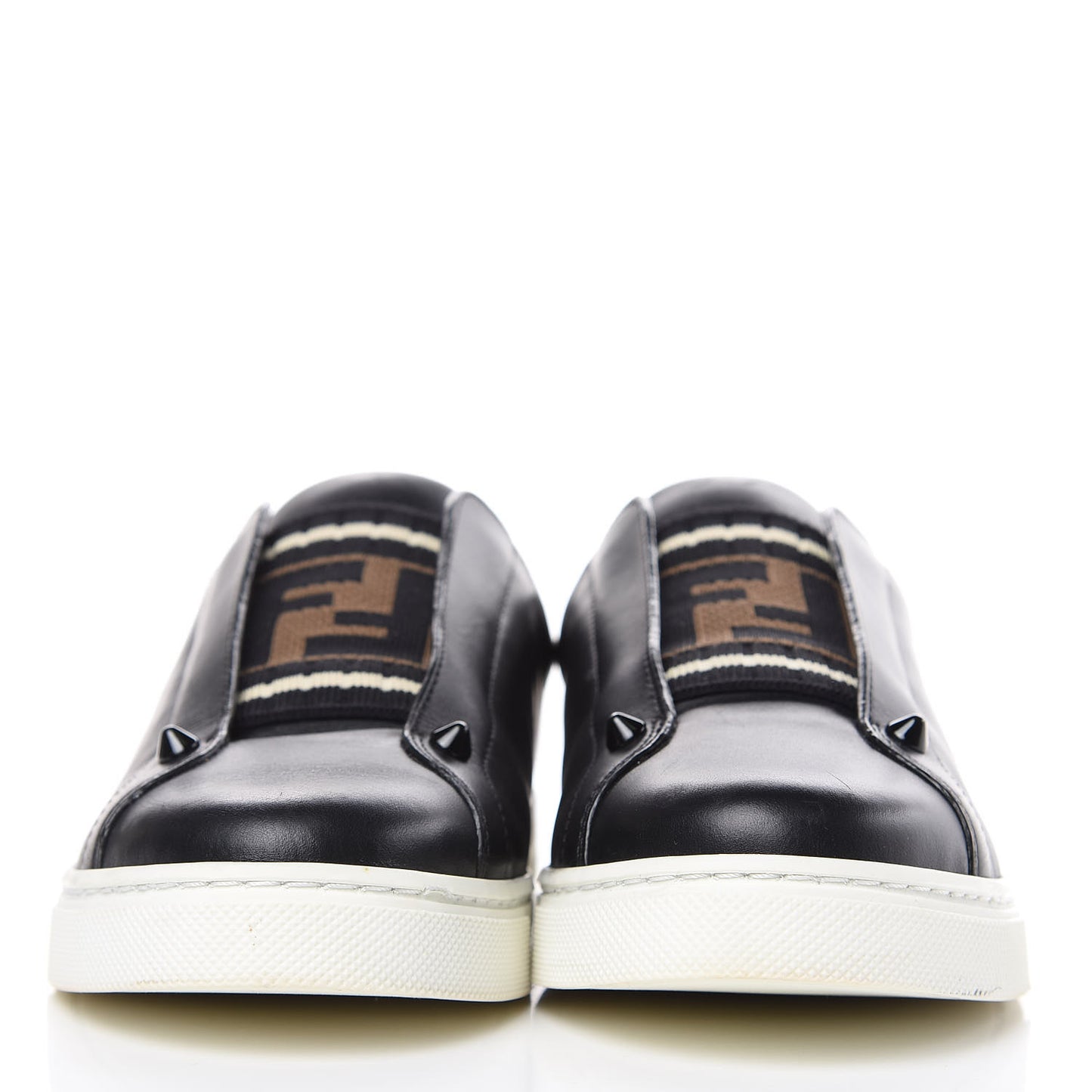 Vitello Microfiber FF Rockoclick Slip On Sneakers 36.5 Black Tobacco