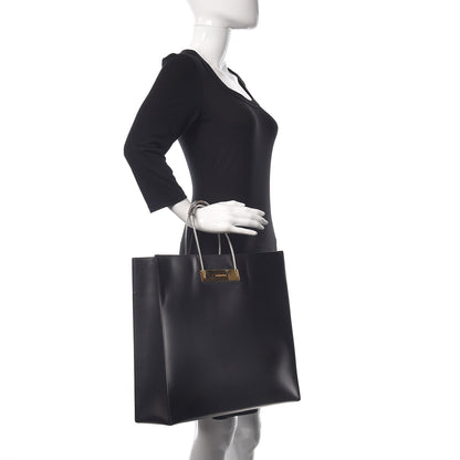 Balenciaga Soft Calfskin Medium Cable Shopper Tote Black 2 of 13