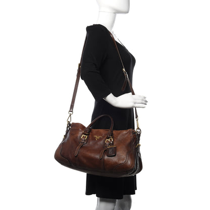 Prada Cervo Antik Bowler Brown 2 of 17