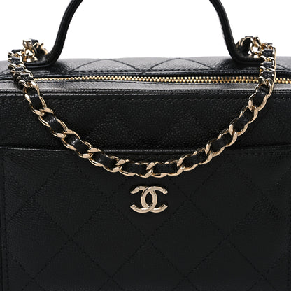 Chanel Caviar Quilted Top Handle Vanity With Chain Black 8 of 11