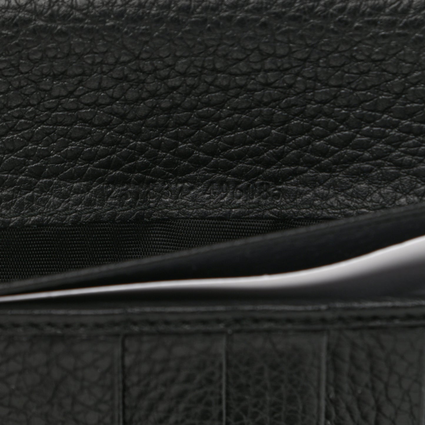 Pebbled Calfskin Continental Wallet Black