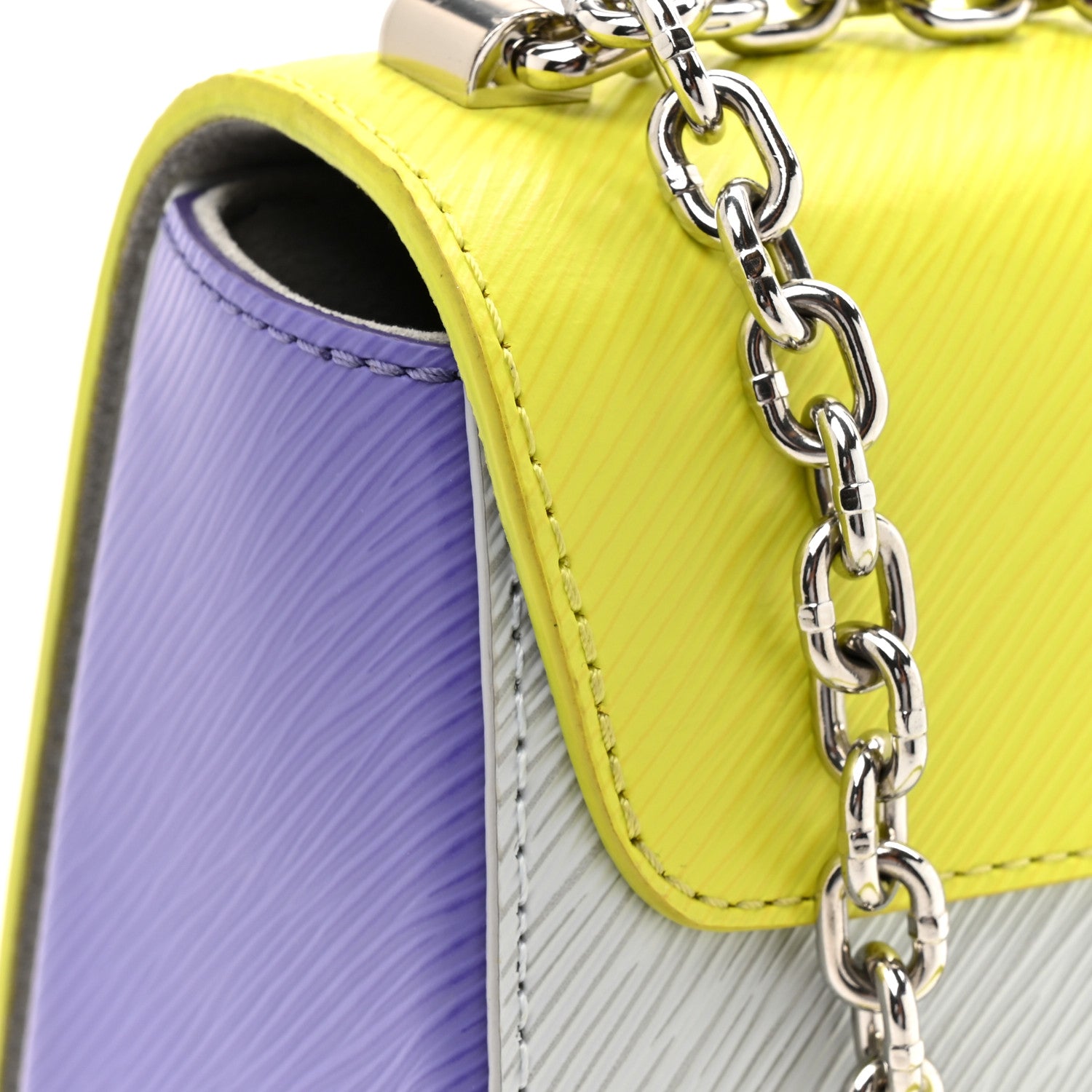 Louis Vuitton Epi Twist Shoulder Bag MM Purple Yellow Grey 11 of 11