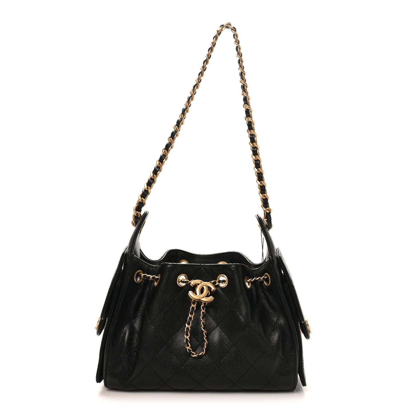 Caviar Quilted Mini Chanel 25 Handbag Black