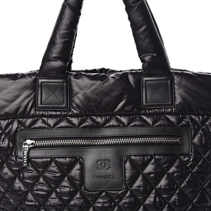 Chanel Nylon Quilted Large Coco Cocoon Tote Black 10 of 10