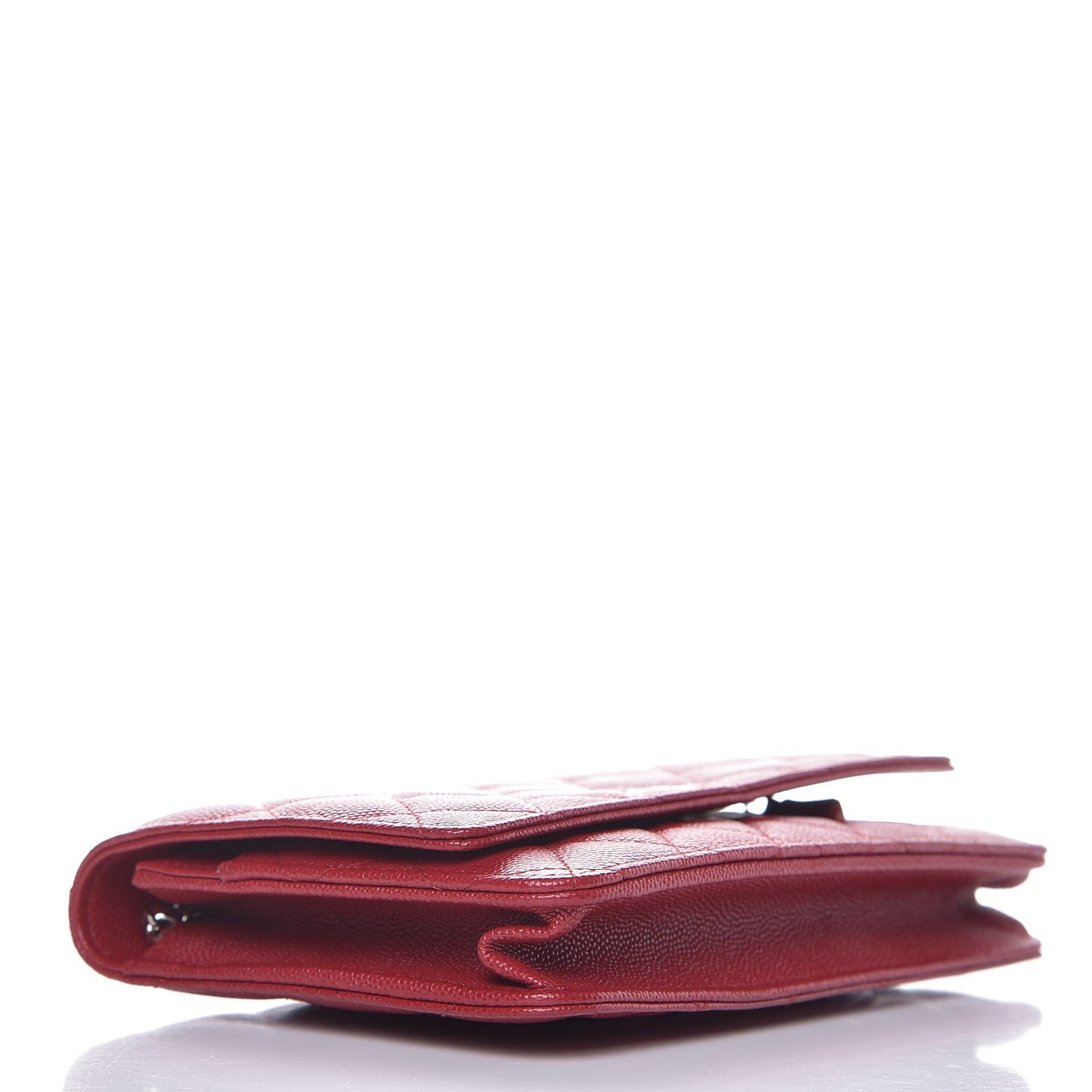 Caviar Quilted Wallet on Chain WOC Red