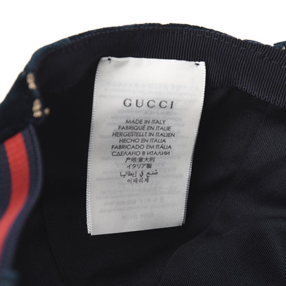 Gucci Velvet GG Monogram Baseball Hat L Blue 7 of 7