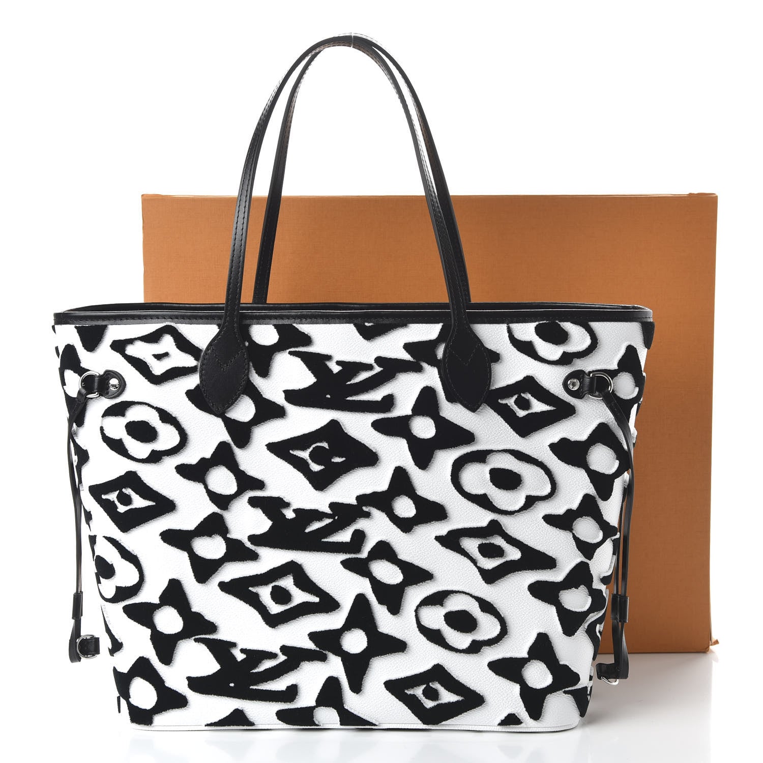 Louis Vuitton X UF Tufted Monogram Neverfull MM Black White 11 of 11