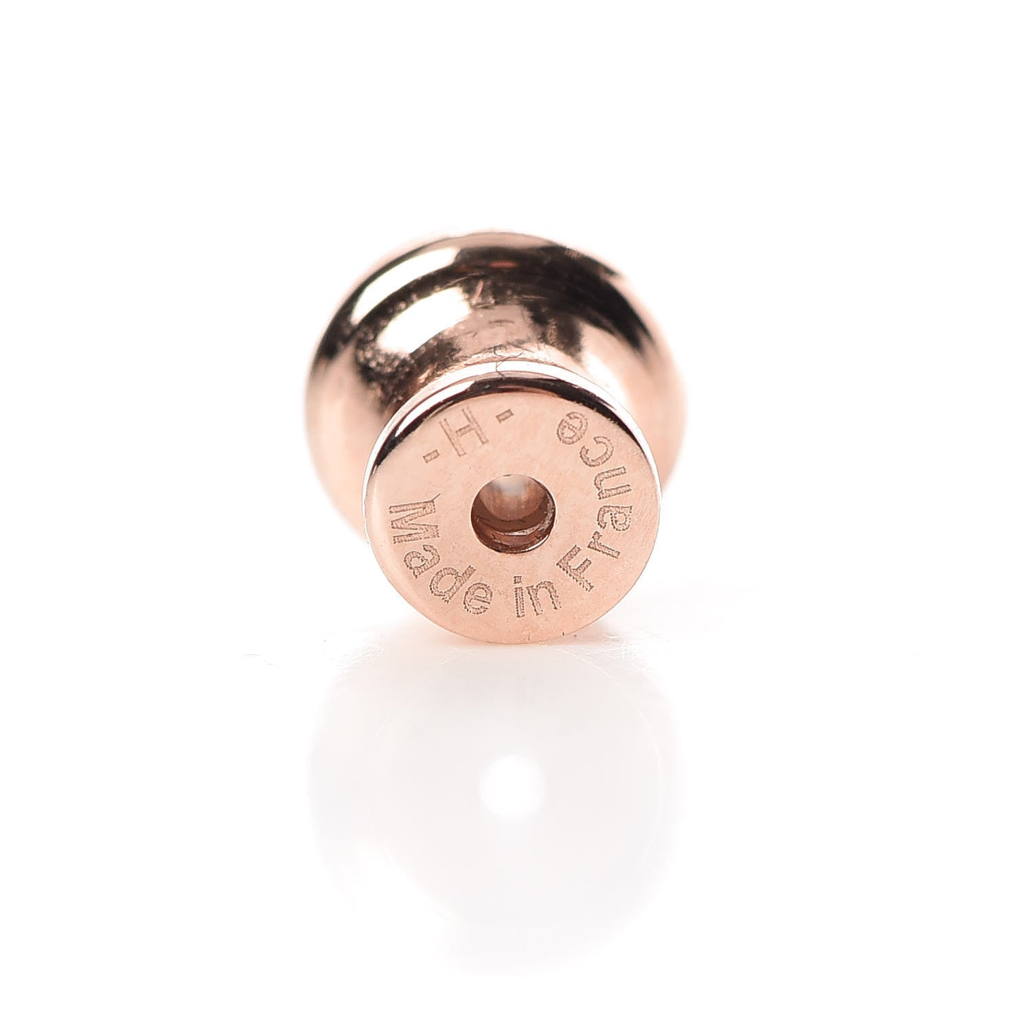 Hermes Rose Gold Lacquered Pop H Earrings Black 4 of 7