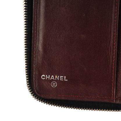 Chanel Lambskin Quilted Zip Around Organizer Wallet Black 7 of 11