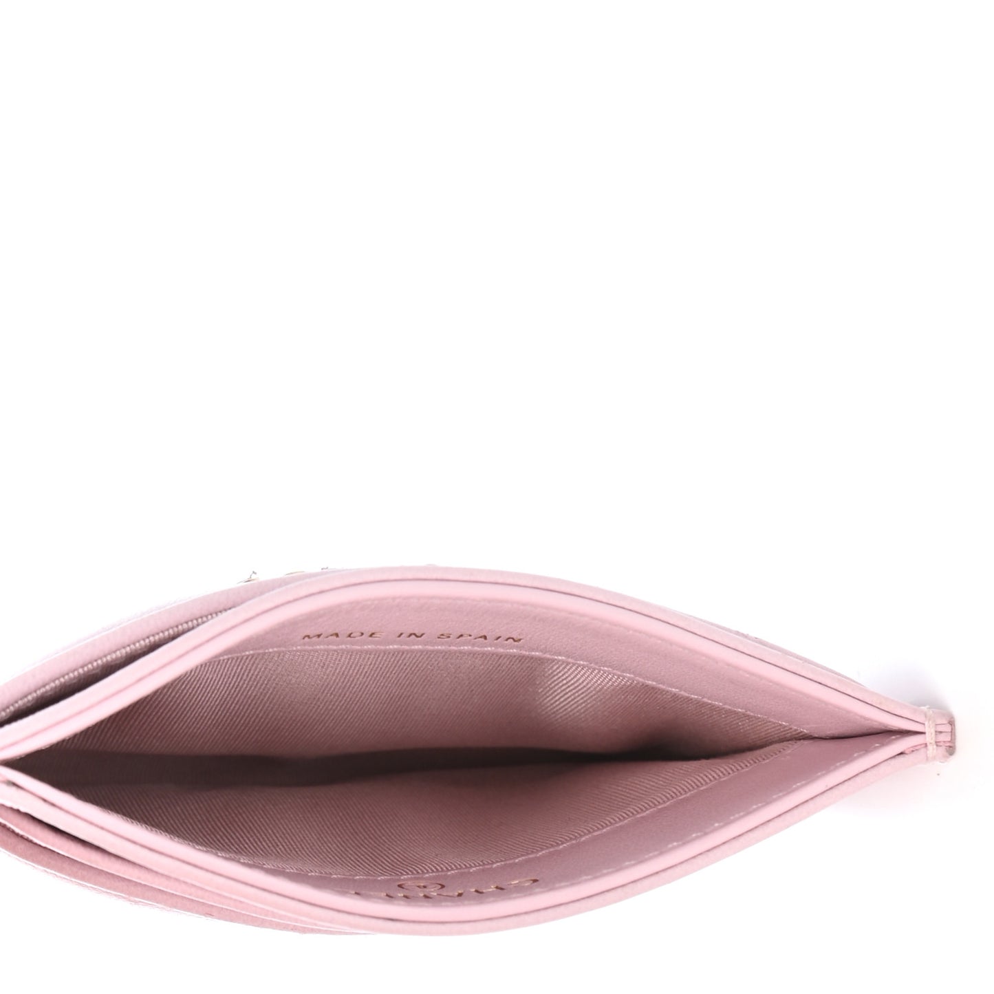 Lambskin Quilted Chanel 19 Card Holder Light Pink