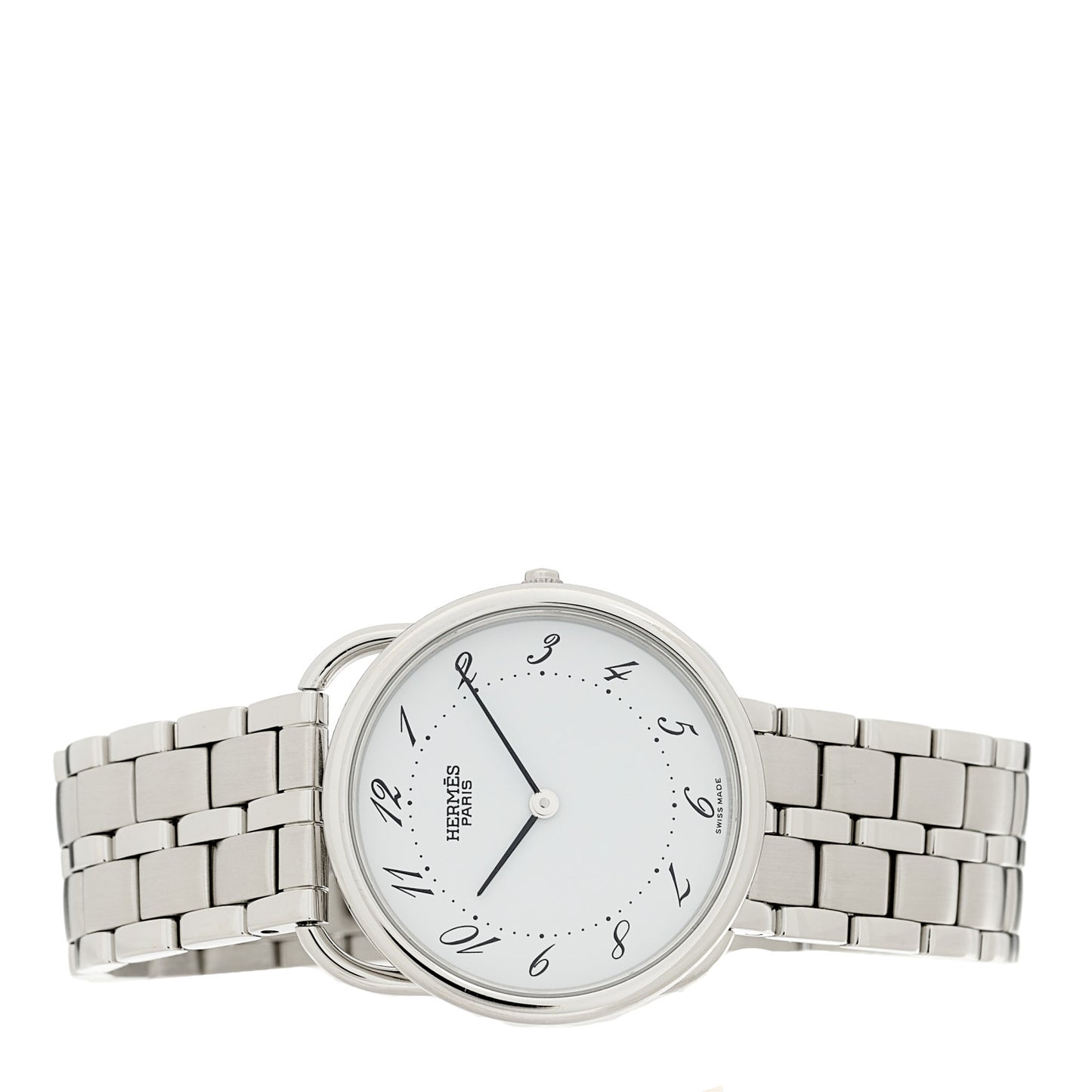 Stainless Steel 30mm Arceau Quartz Watch  White