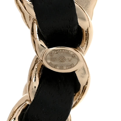 Chanel Lambskin Pearl Strass Sergeant Chanel Brooch Black Gold 3 of 4
