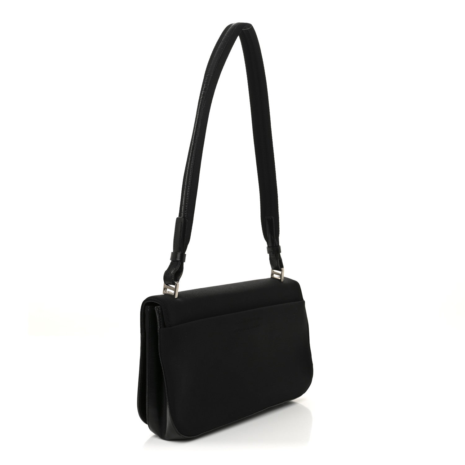 Prada Canvas Soft Calfskin Super Basic 100 Shoulder Bag Black 3 of 14