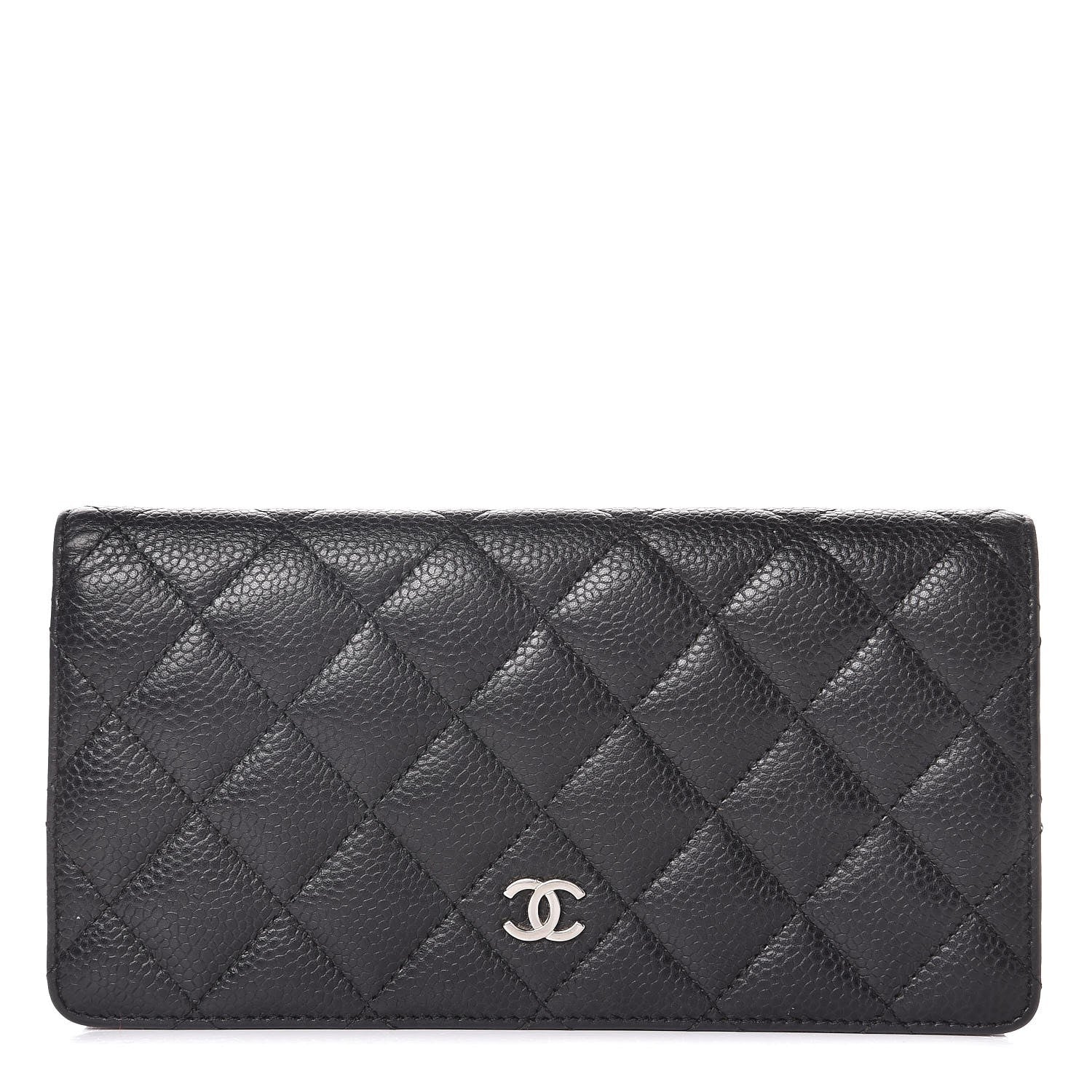 Chanel Caviar Quilted Yen Wallet Black 1 of 9