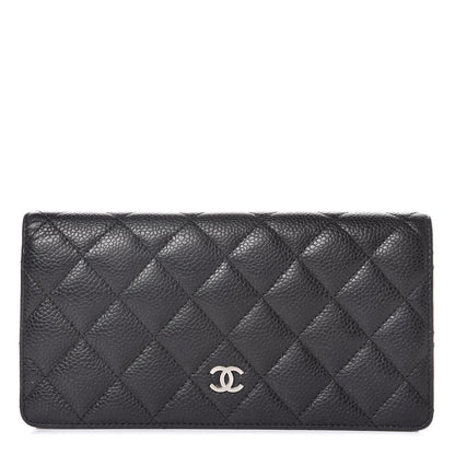 Chanel Caviar Quilted Yen Wallet Black 1 of 9