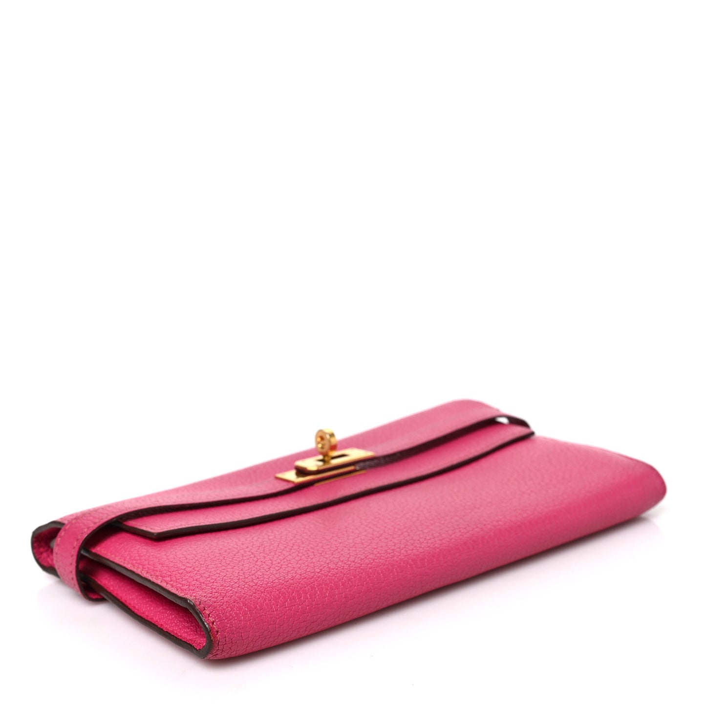 Chevre Mysore Kelly Longue Wallet Rose Shocking