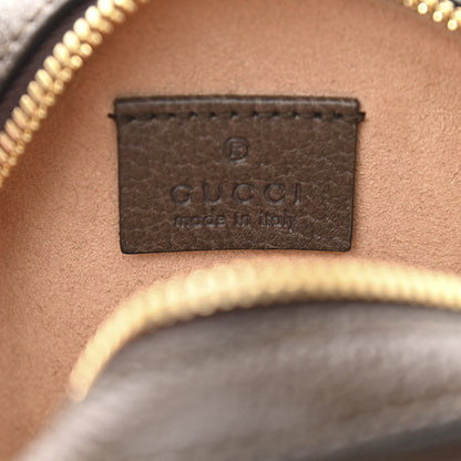 Gucci GG Supreme Monogram Web Mini Ophidia Round Shoulder Bag Brown 6 of 10