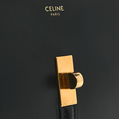 Celine Satinated Calfskin Mini 16 Top Handle Bag Black 26 of 29