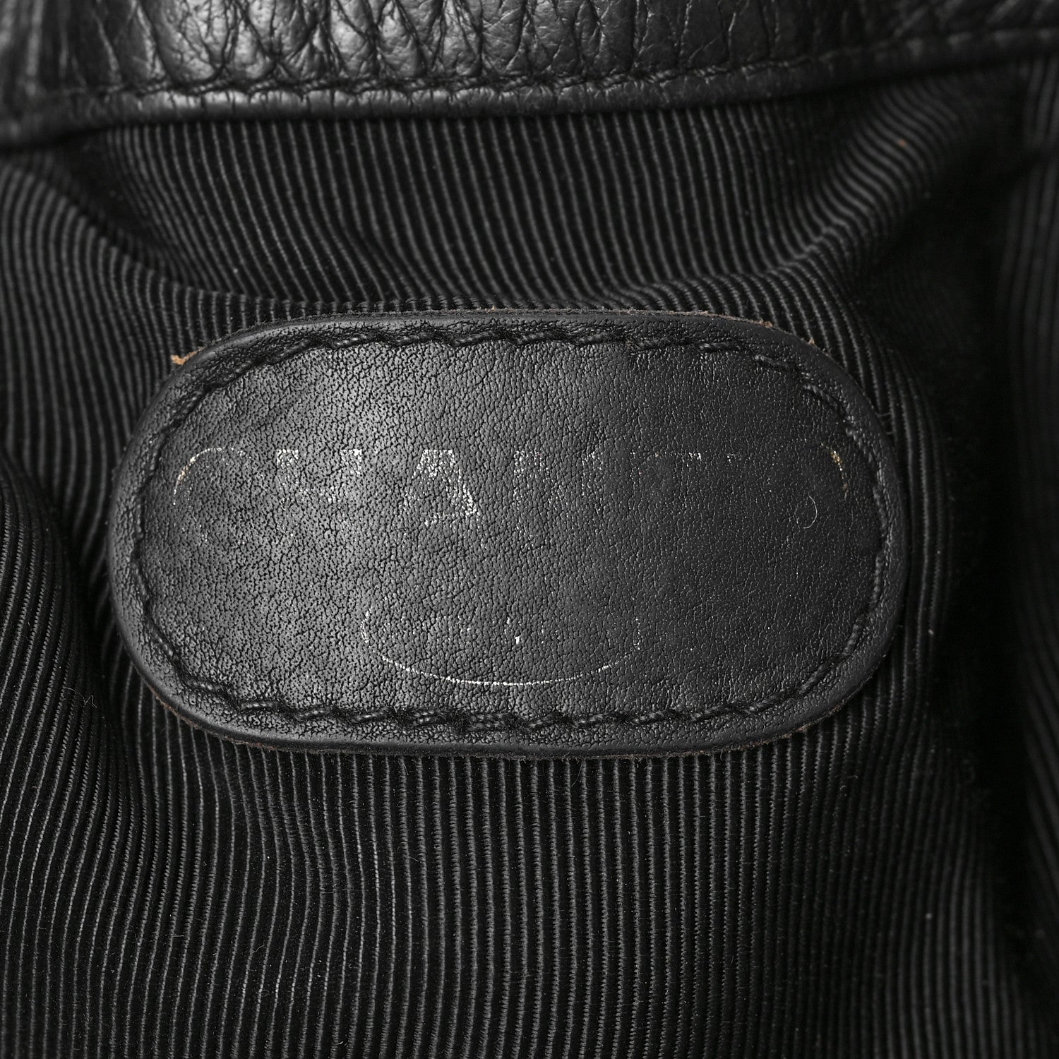 Chanel Lambskin CC Stitched Drawstring Bucket Bag Black 7 of 9