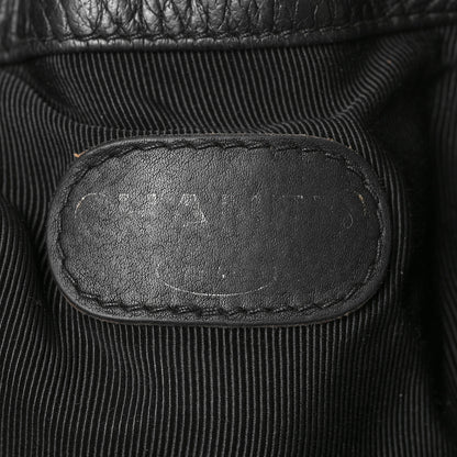 Chanel Lambskin CC Stitched Drawstring Bucket Bag Black 7 of 9