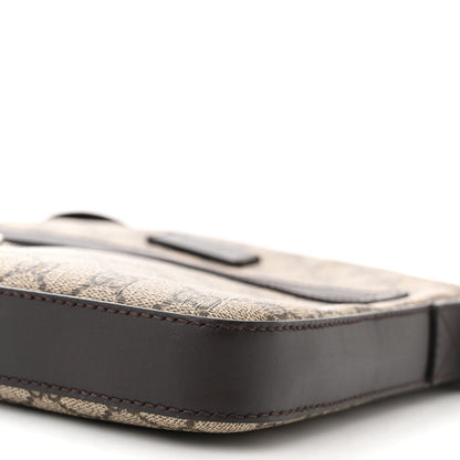 Gucci GG Supreme Monogram Selleria Calfskin Small Flat Messenger Bag Beige Ebony Cocoa Marrone Scuro 10 of 10