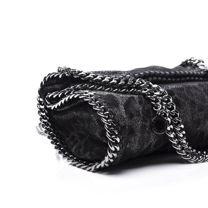 Stella McCartney Shaggy Deer Leopard Print Mini Falabella Tote Black 5 of 8