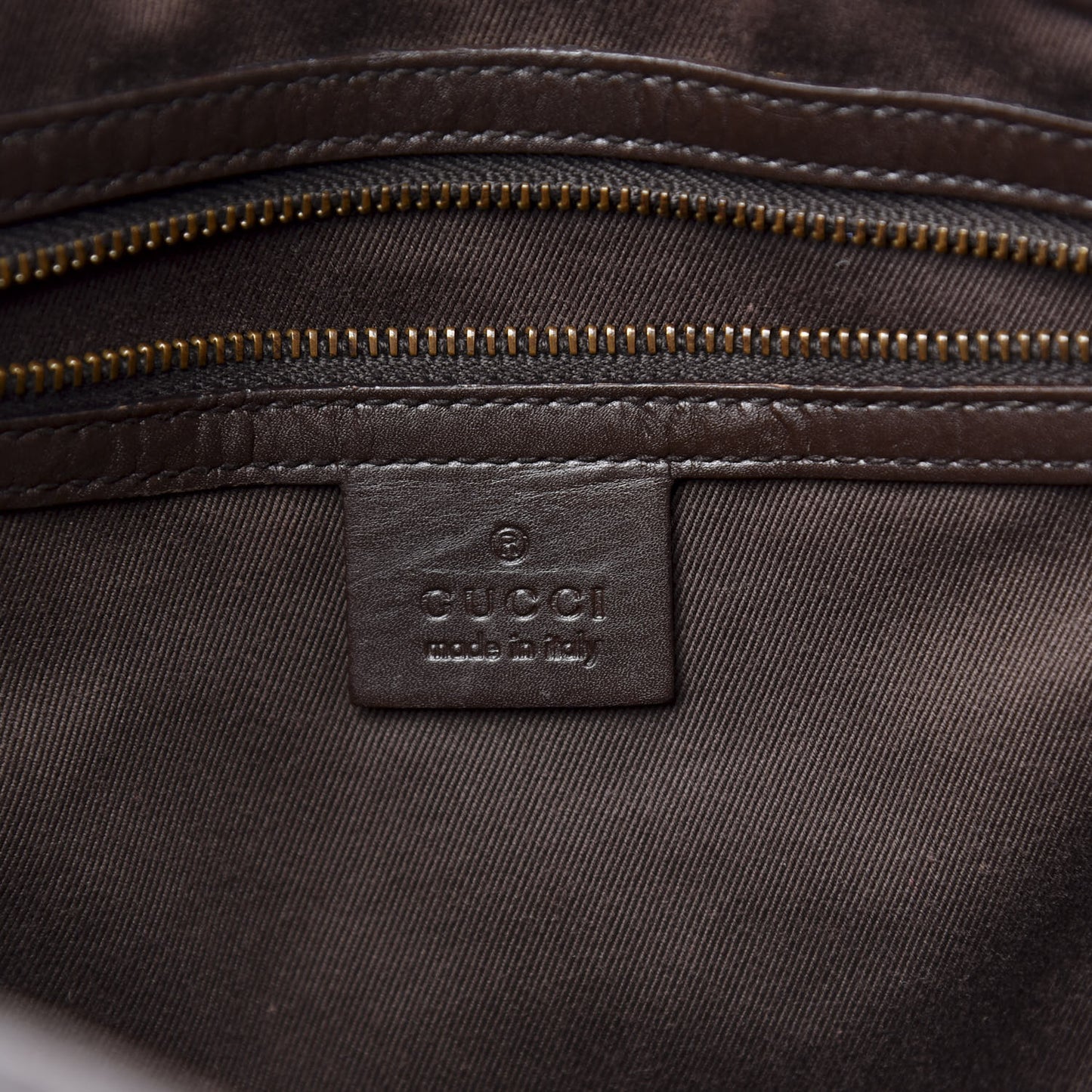 Monogram Braided Tote Dark Brown