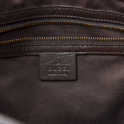 Gucci Monogram Braided Tote Dark Brown 6 of 9
