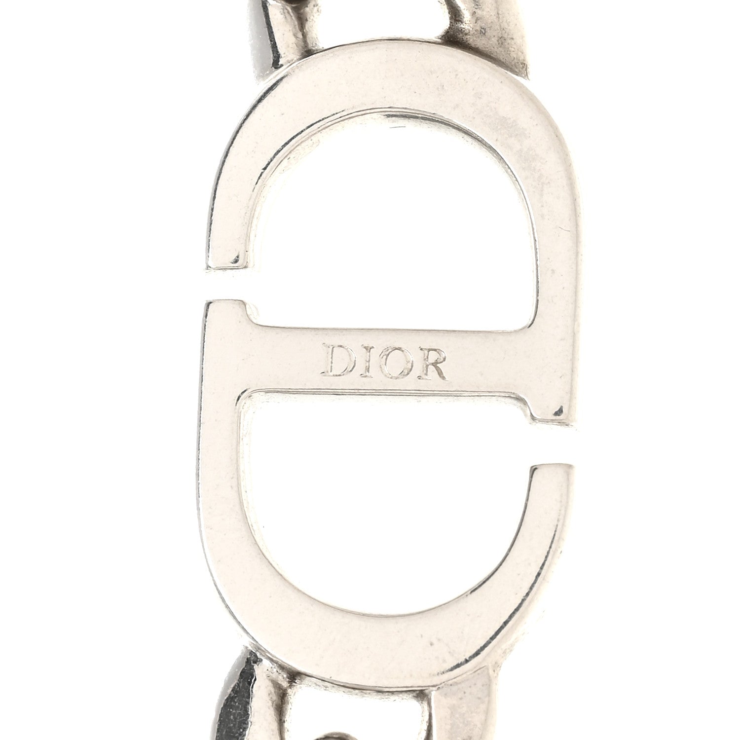 Christian Dior Metal Crystal 30 Montaigne Necklace Silver 5 of 6