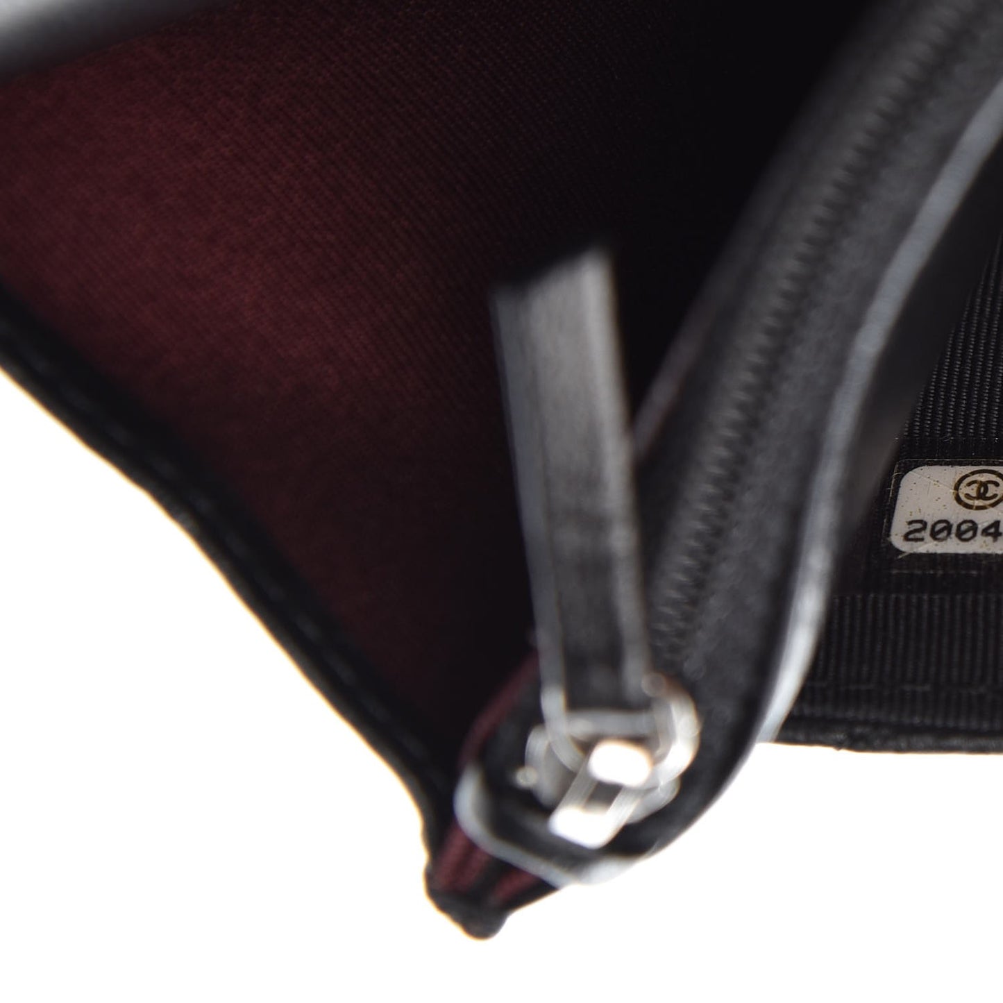 Lambskin Quilted Wallet On Chain WOC Black