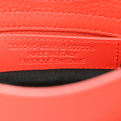 Balenciaga Matte Goatskin Rubber Covered Classic Hardware Mini City Rouge Coquelicot Rouge Braise 8 of 12