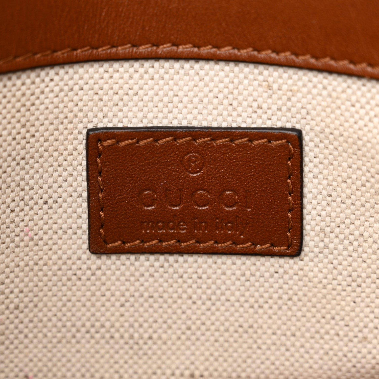 Gucci New Canvas Charisma Calfskin Crystal GG Monogram Mini Horsebit 1955 Shoulder Bag Camel Ebony 6 of 14