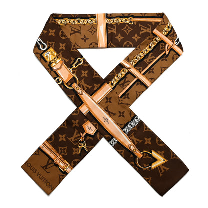 Louis Vuitton Silk Monogram Confidential Bandeau Brown 1 of 3
